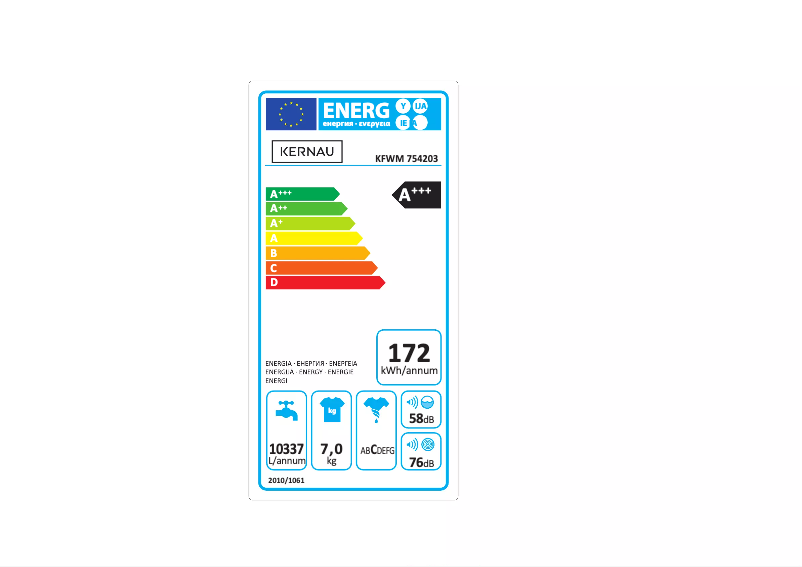 Page n°1 - Label énergétique Kernau KFWM 754203