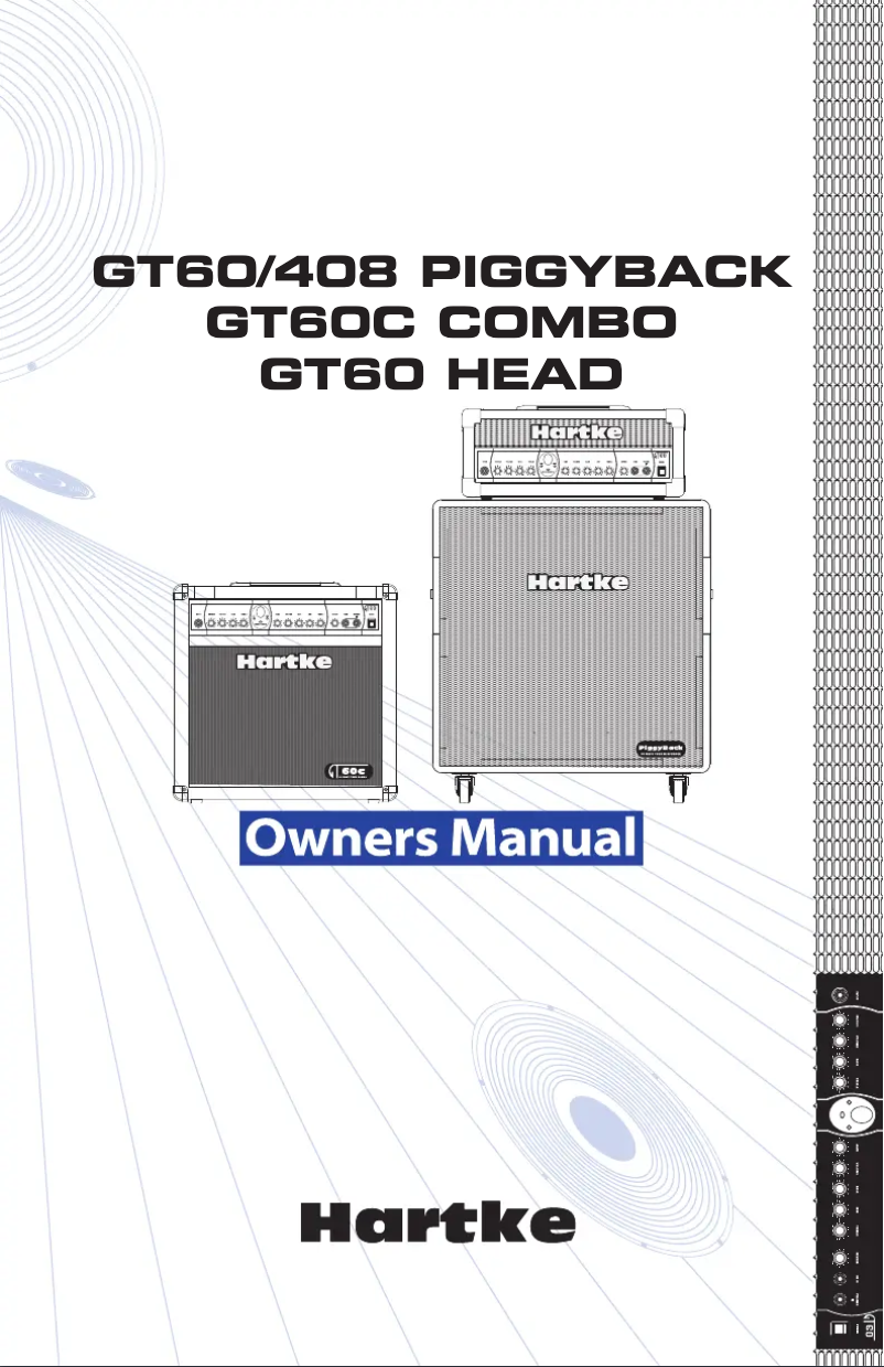 Page 1 de la notice Manuel utilisateur Hartke GT60C