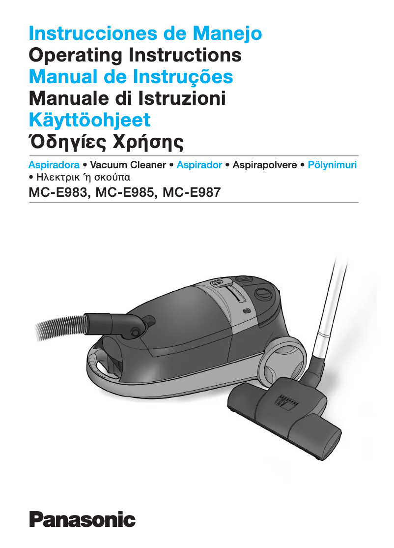 Page n°1 - Manuel utilisateur Panasonic MC-E985