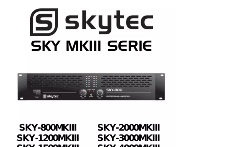 Image de la première page du manuel de l'appareil SKY-1200 II