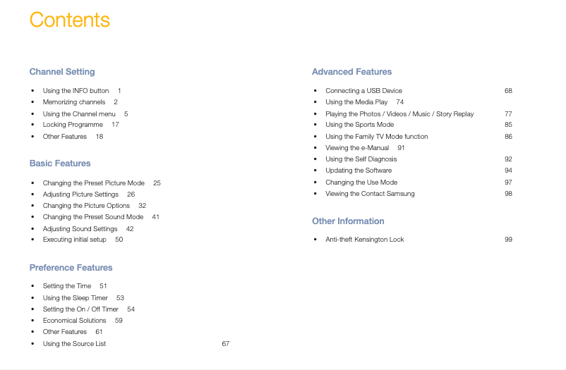 Page 1 de la notice Manuel utilisateur Samsung UA48J5100AJ