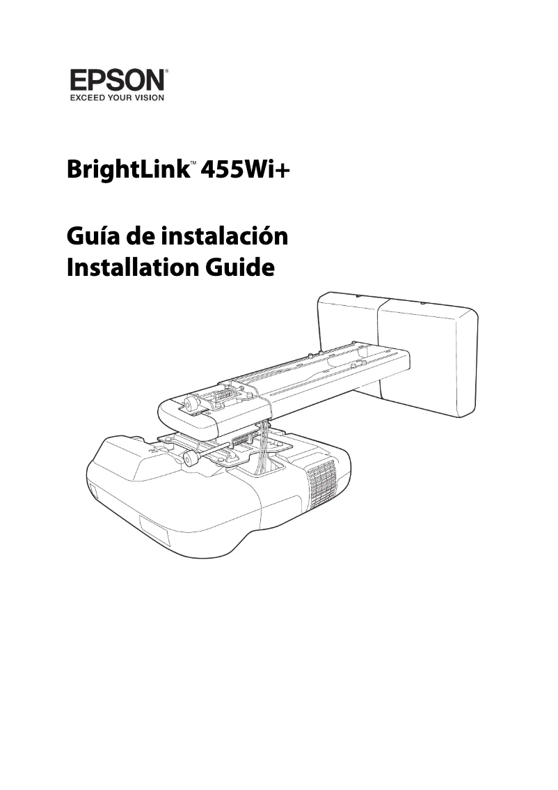 Page 1 de la notice Guide d'installation Epson BrightLink 455Wi+