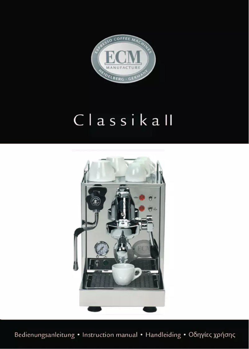 Page 1 de la notice Manuel utilisateur ECM Classika II