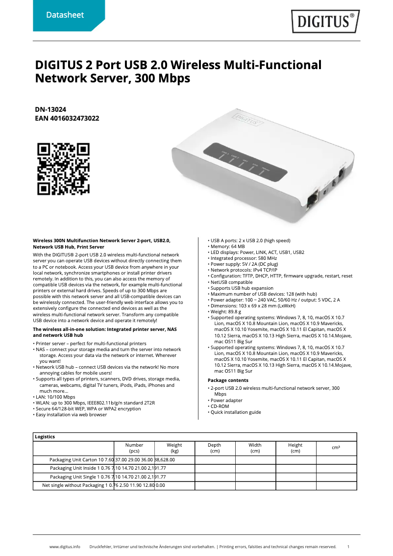 Image de la première page du manuel de l'appareil DN-13024
