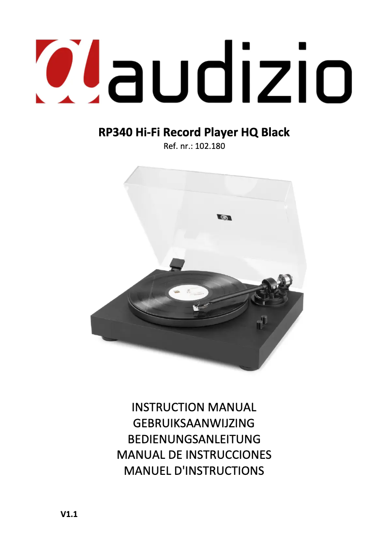 Page n°1 - Manuel utilisateur Audizio RP340