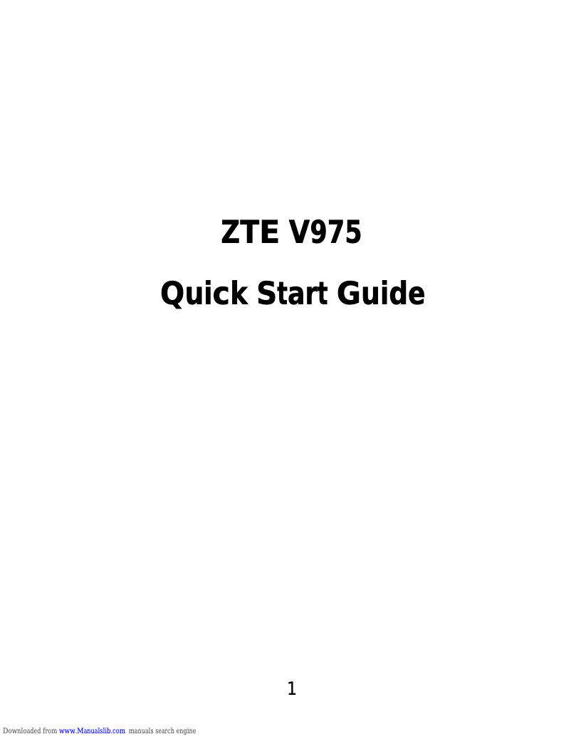 Page n°1 - Manuel utilisateur ZTE Geek