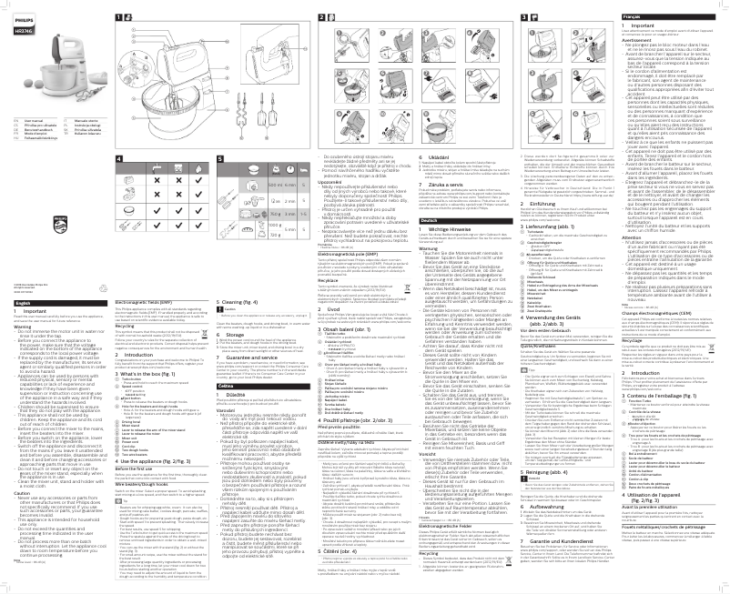 Page n°1 - Manuel utilisateur Philips Viva Collection HR3746