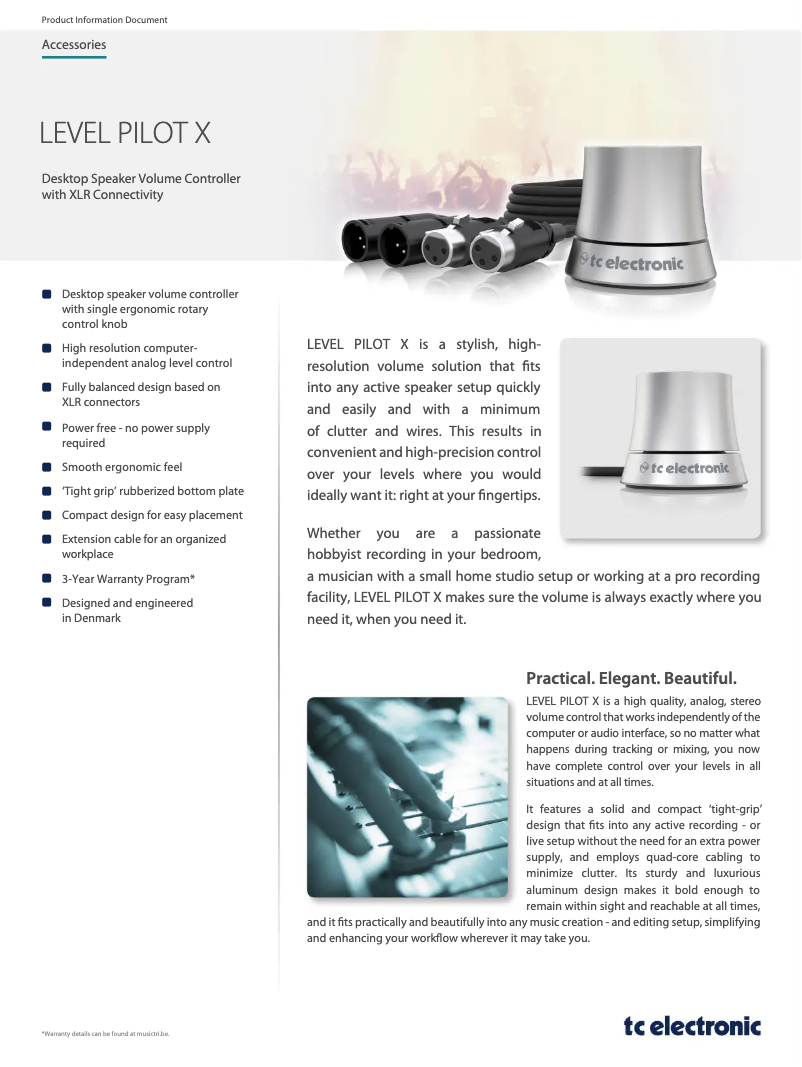 Page n°1 - Manuel utilisateur TC Electronic Level Pilot X