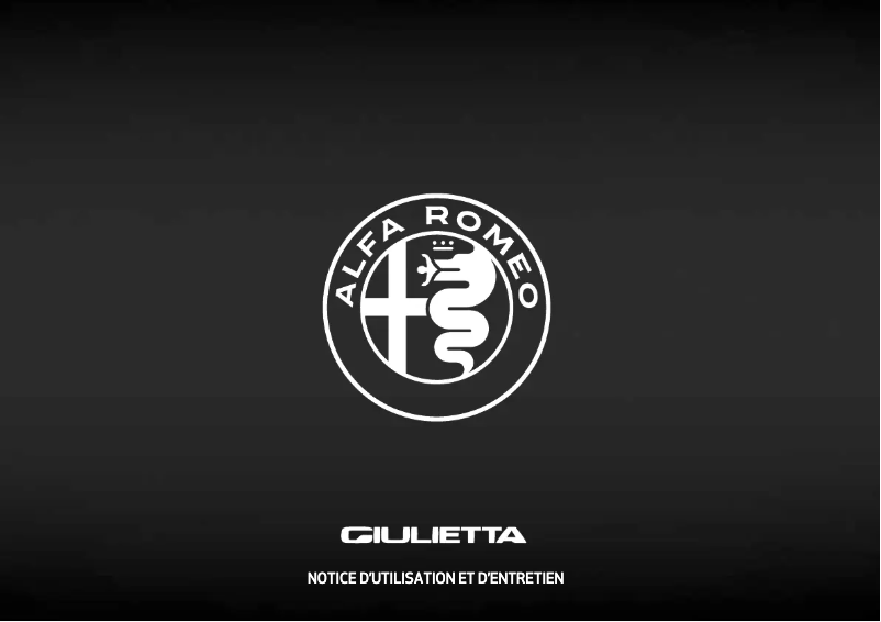 Page 1 de la notice Manuel utilisateur Alfa Romeo Giulietta (2019)