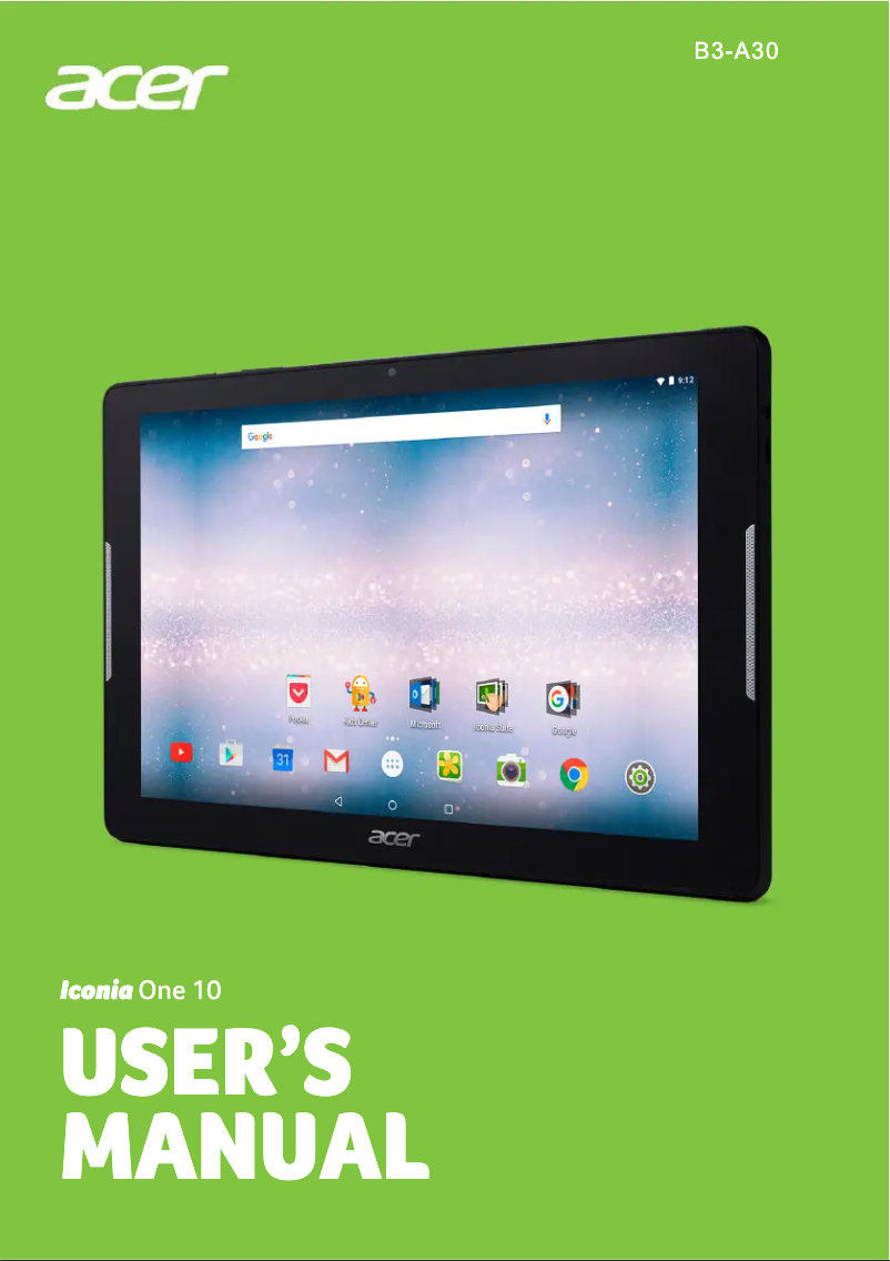 Página 1 del manual Manual de usuario Acer Iconia B3-A30