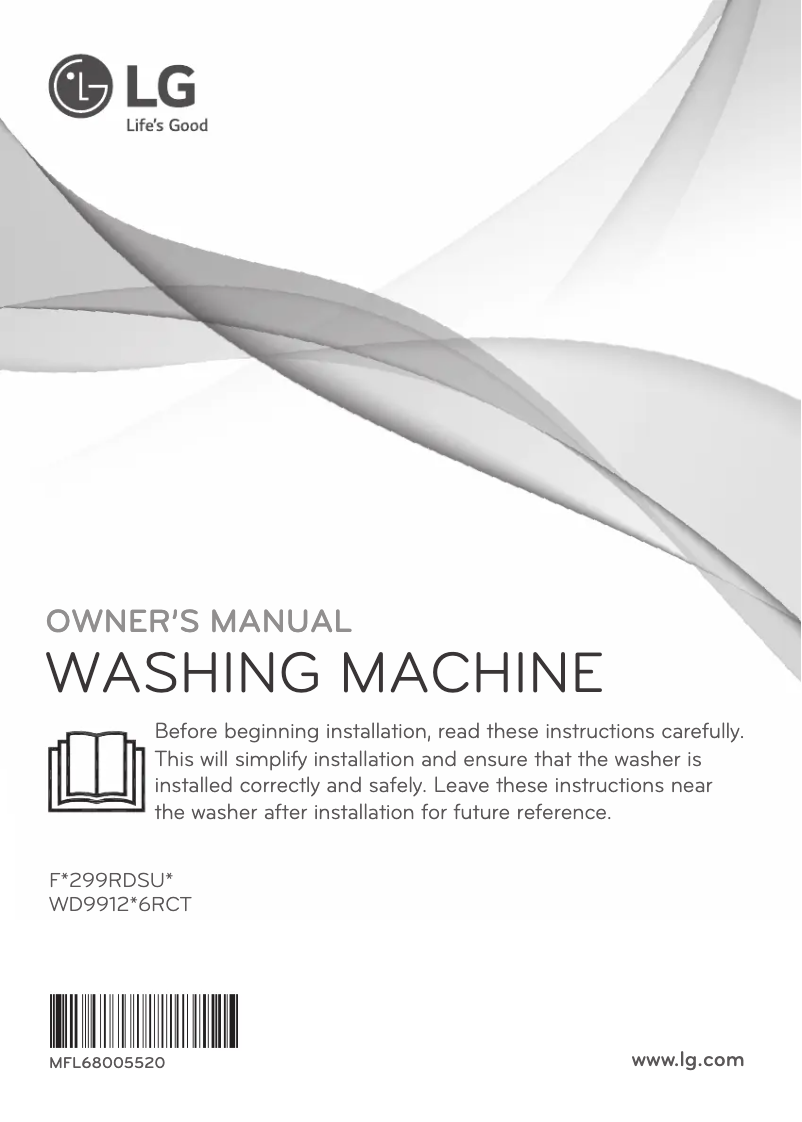 Page n°1 - Manuel utilisateur LG WD991276RCT