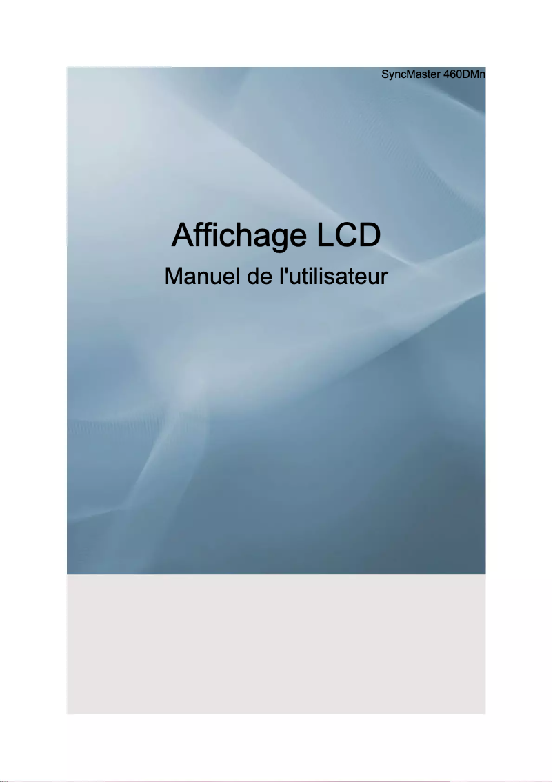 Page n°1 - Manuel utilisateur Samsung 460DMN