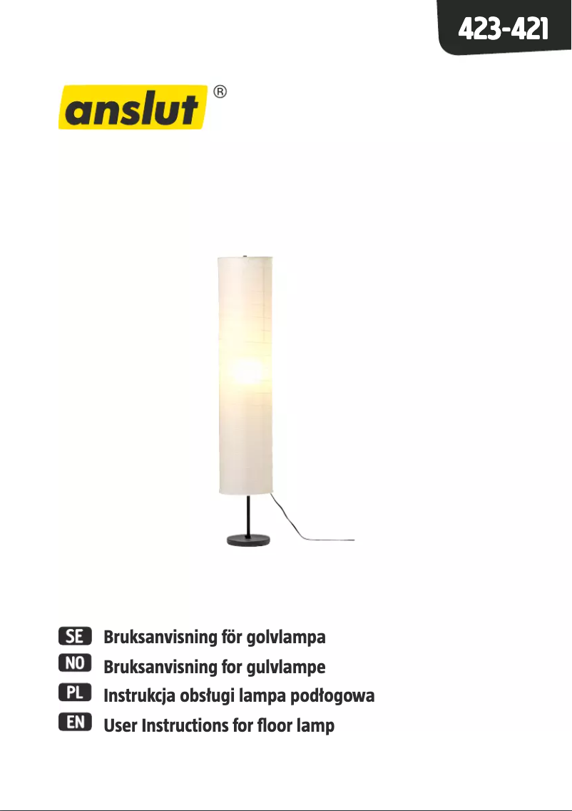 Page n°1 - Manuel utilisateur Anslut 423-421