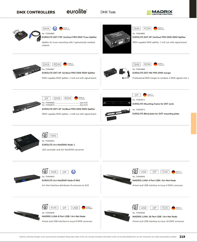 Page n°1 - Catalogue Madrix LUNA 8