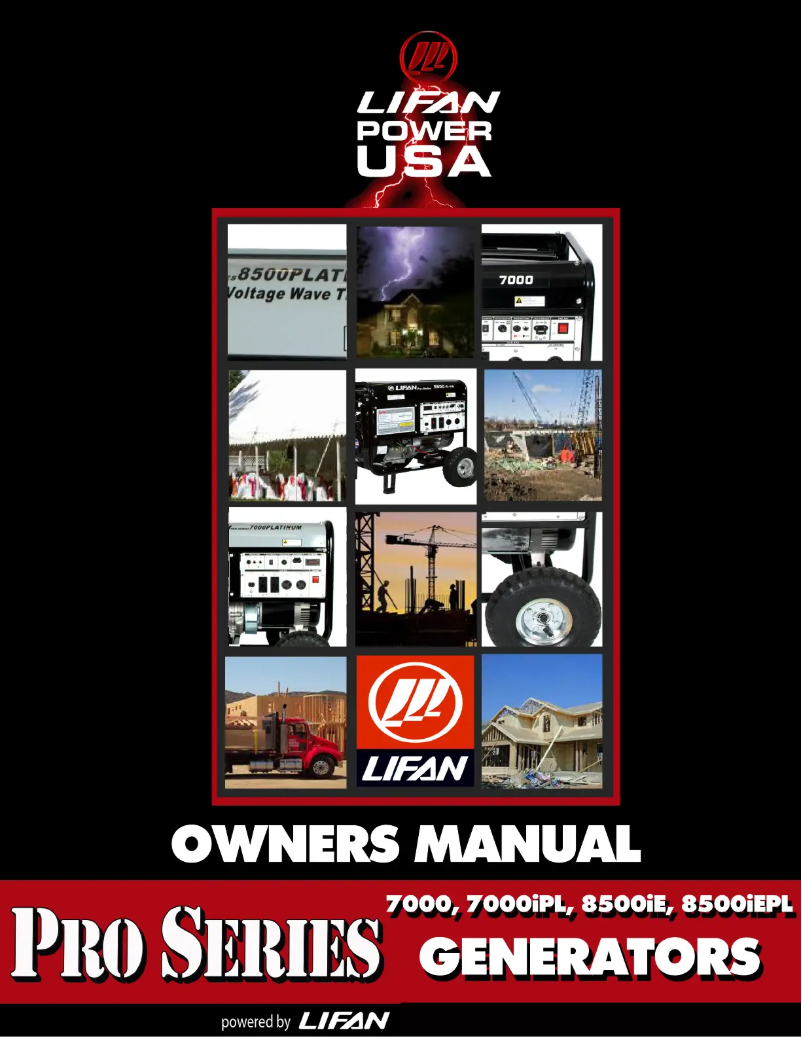 Page n°1 - Manuel utilisateur Lifan LF8500iE