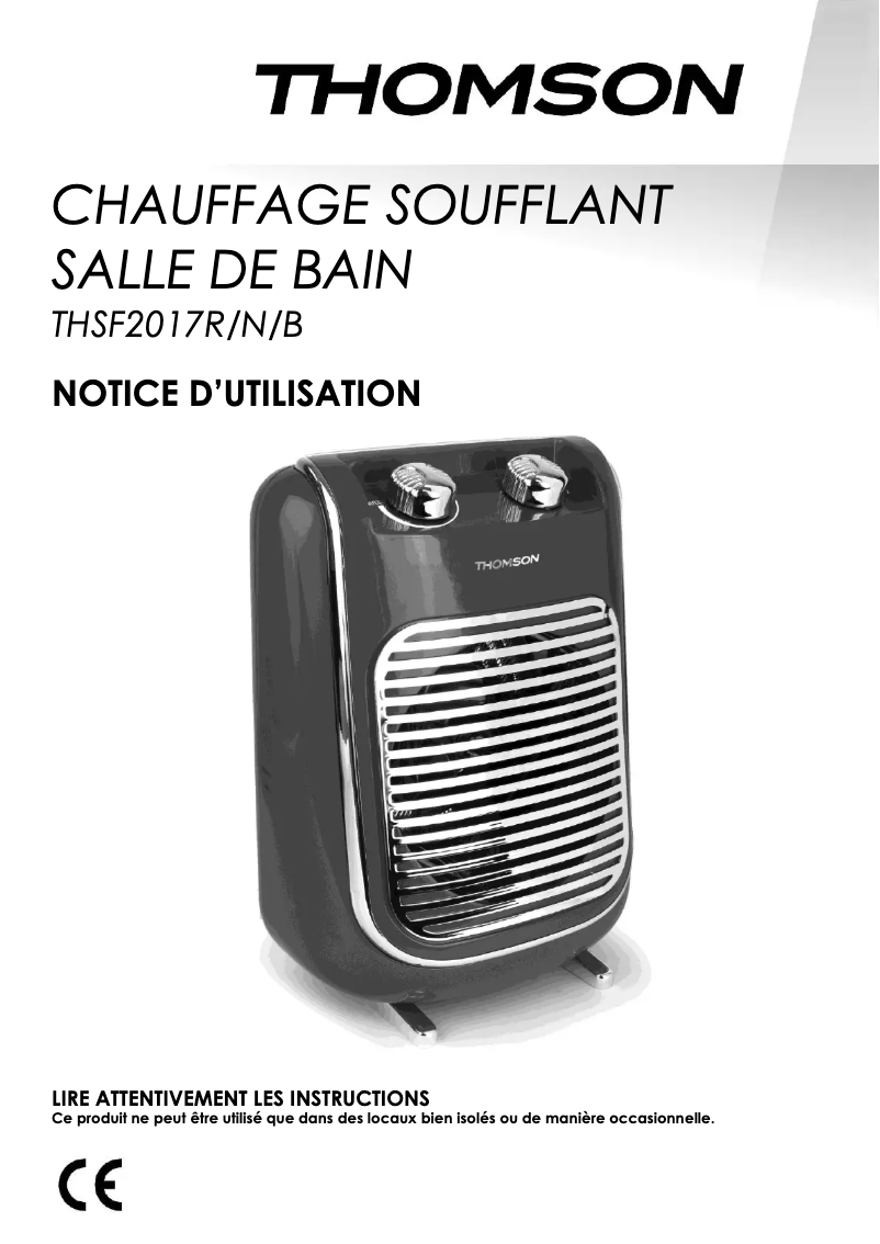 First page image of the manual for THSF2017