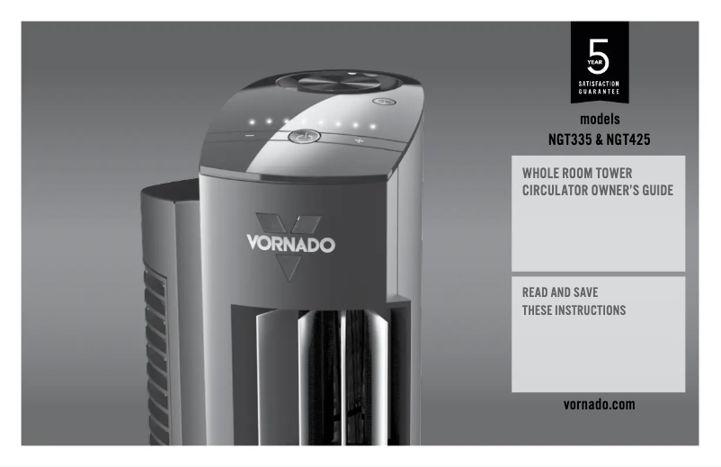 Page 1 de la notice Manuel utilisateur Vornado NGT335