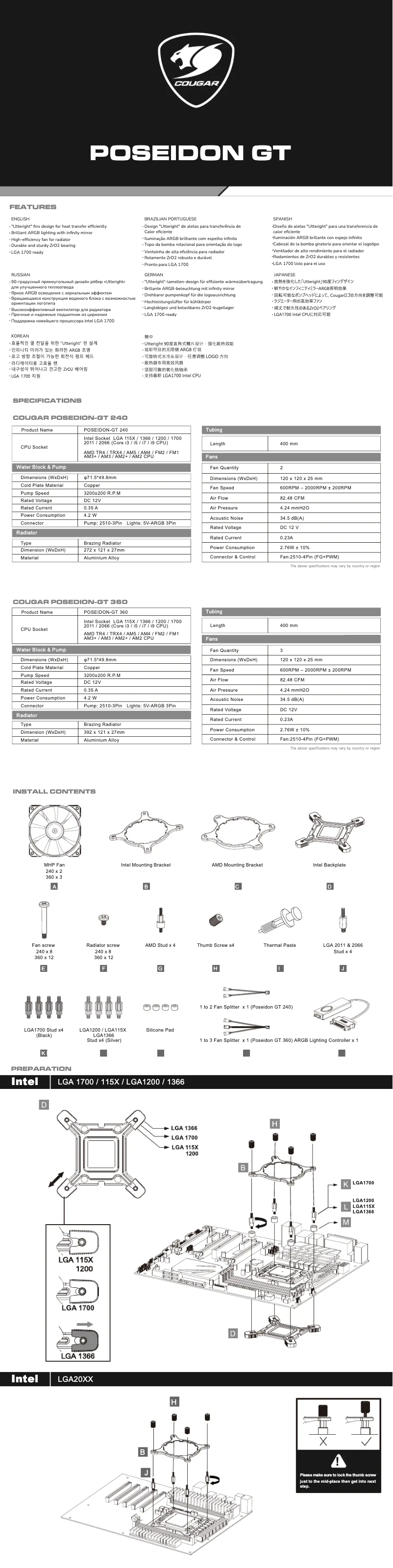 Image de la première page du manuel de l'appareil Poseidon GT 360