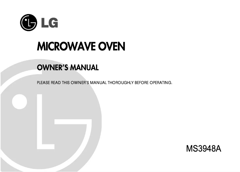 Image de la première page du manuel de l'appareil MS3948A