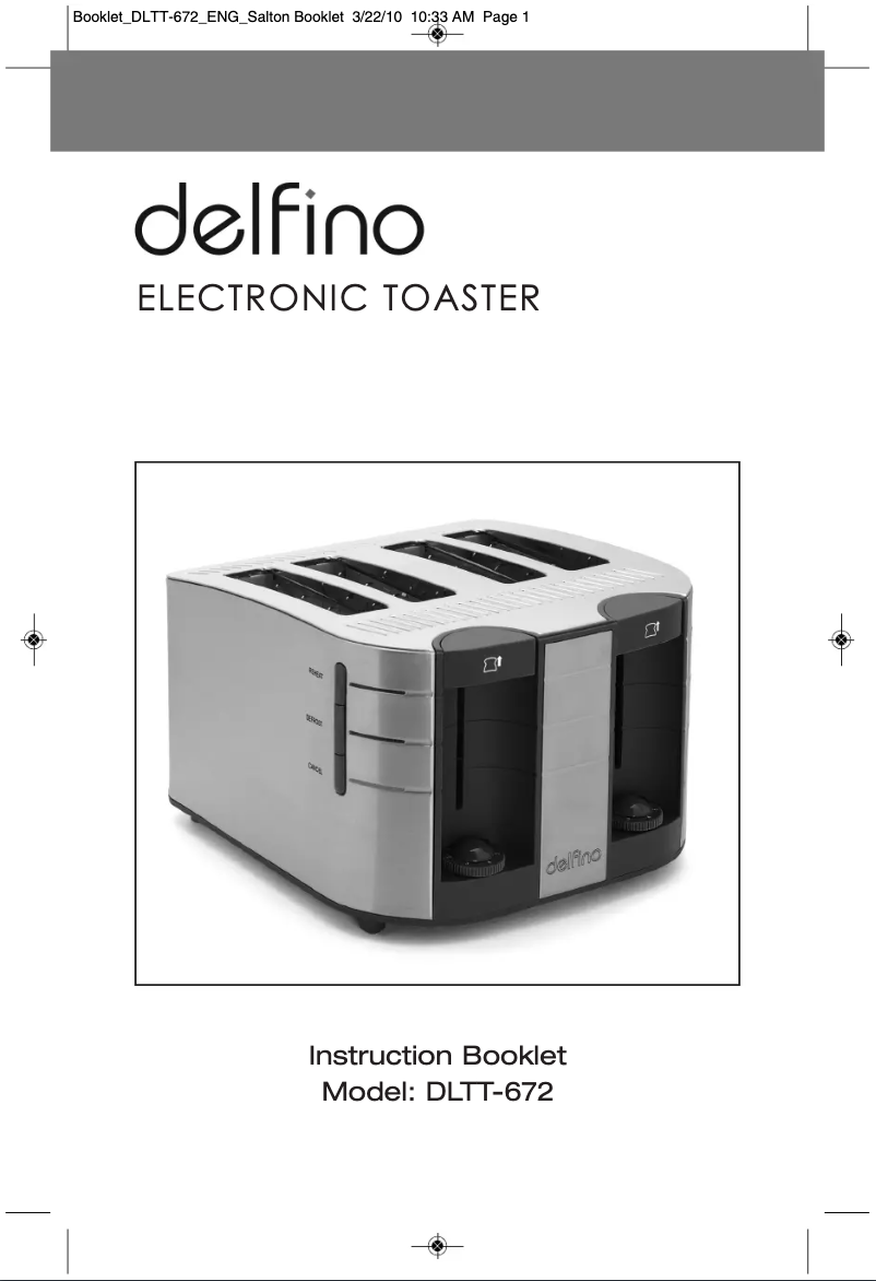 Page n°1 - Manuel utilisateur Toastess DLTT-672