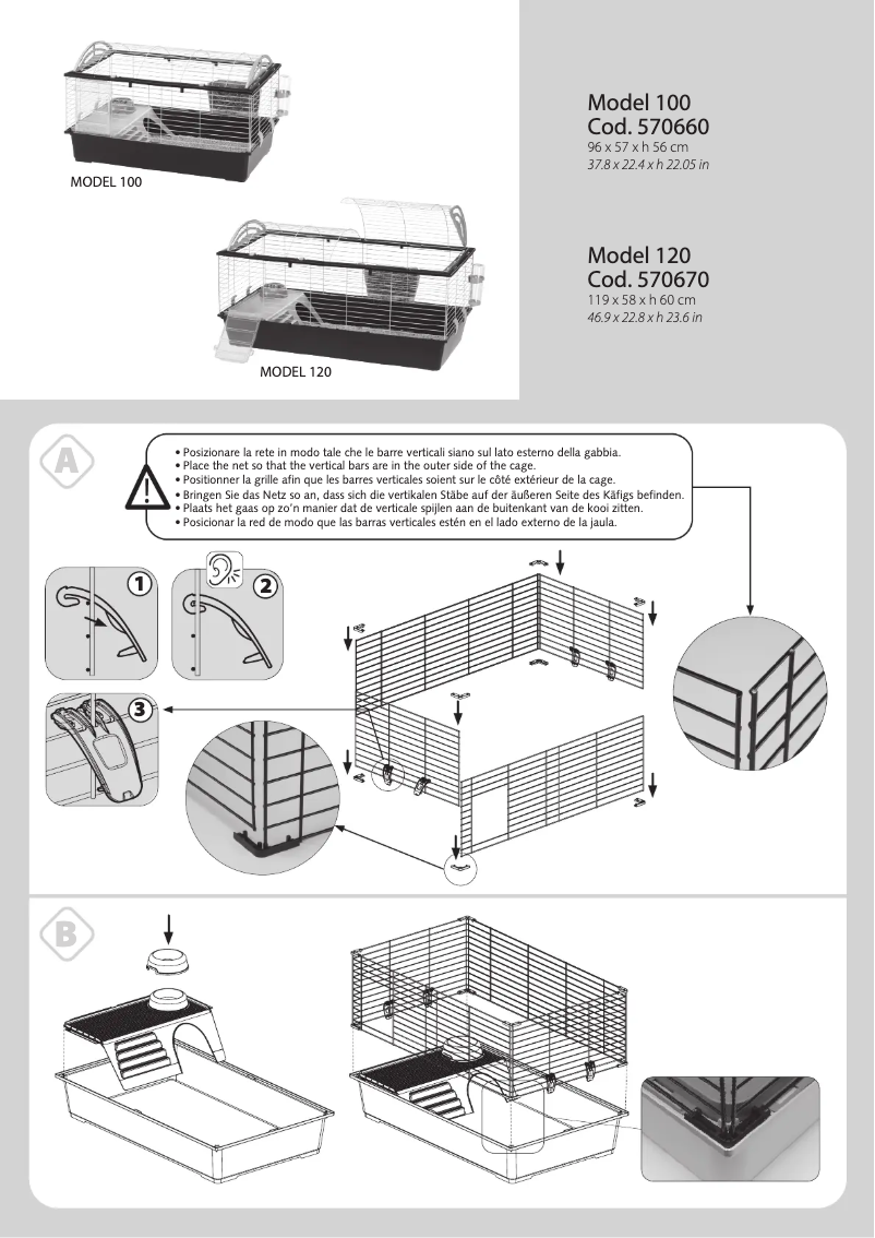 Page 1 de la notice Instructions / montage Ferplast Casita 100