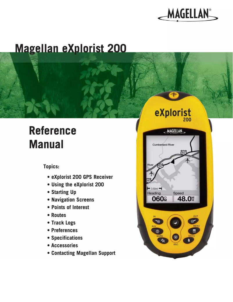 Page n°1 - Manuel utilisateur Magellan Explorist 200