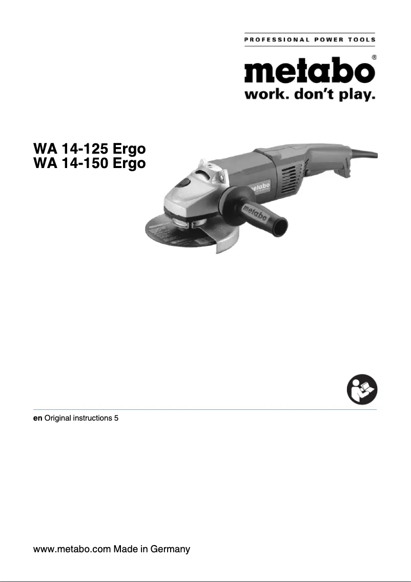 Page n°1 - Manuel utilisateur Metabo WA 14-125 Ergo