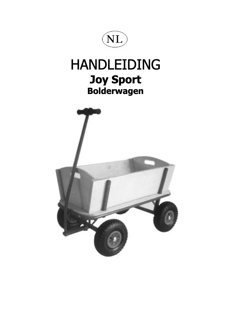 Image de la première page du manuel de l'appareil Bolderwagen