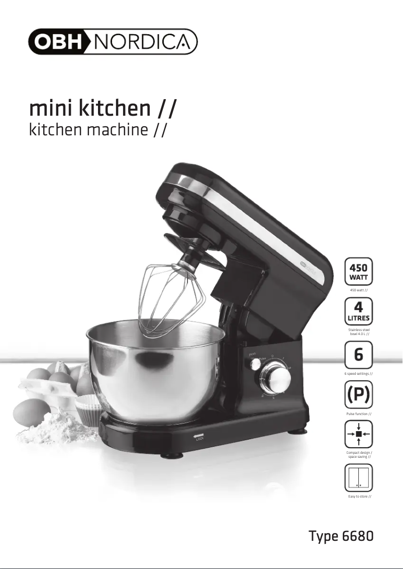 Page 1 de la notice Manuel utilisateur OBH Nordica 6680 Mini