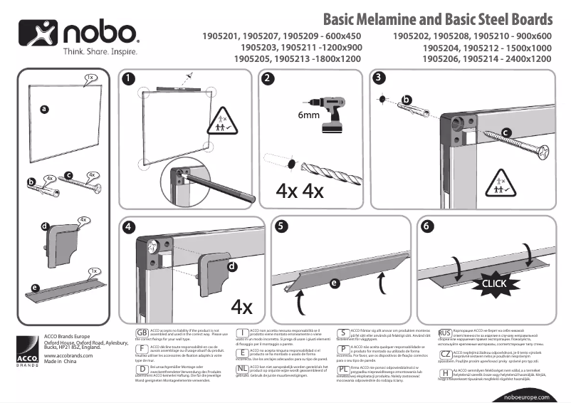 Page n°1 - Manuel utilisateur Nobo Basic