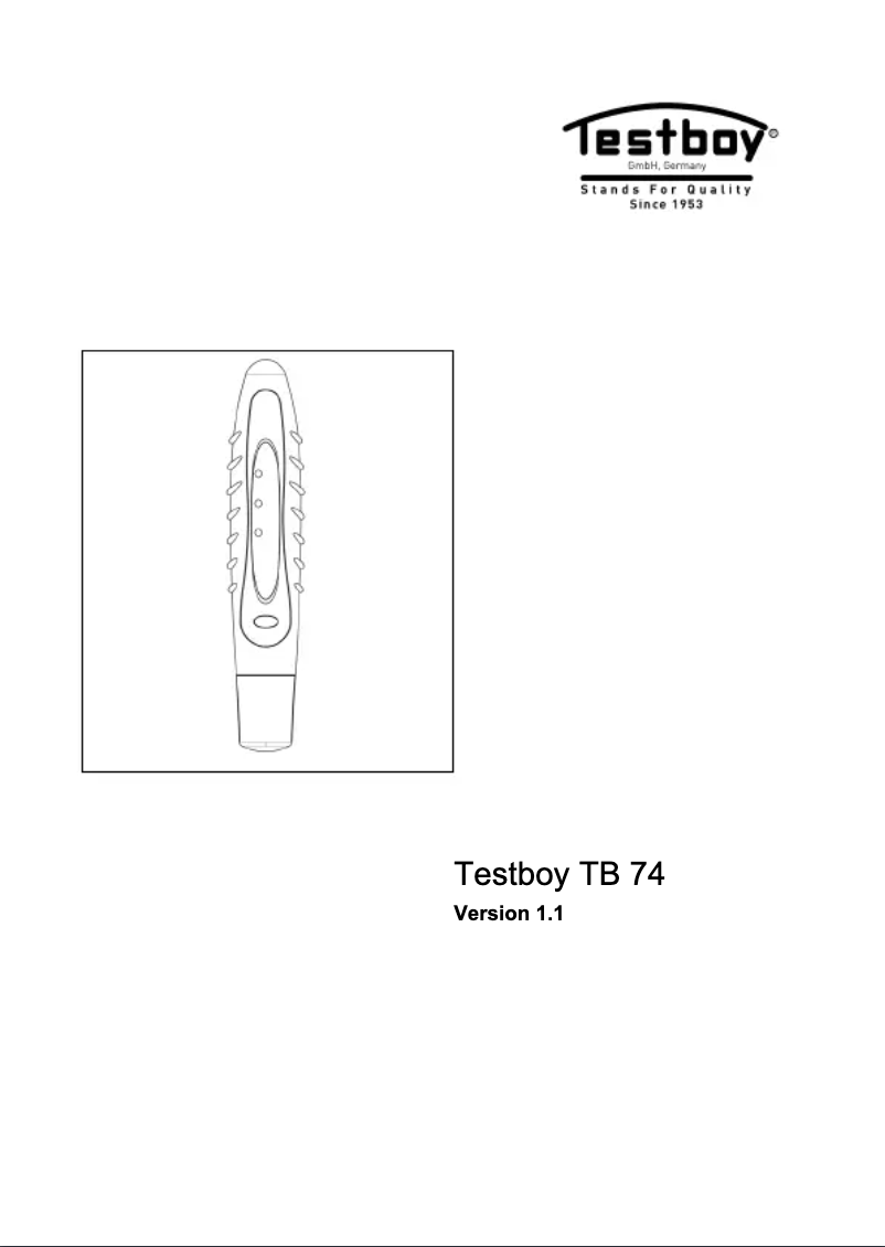 Image de la première page du manuel de l'appareil TB 74