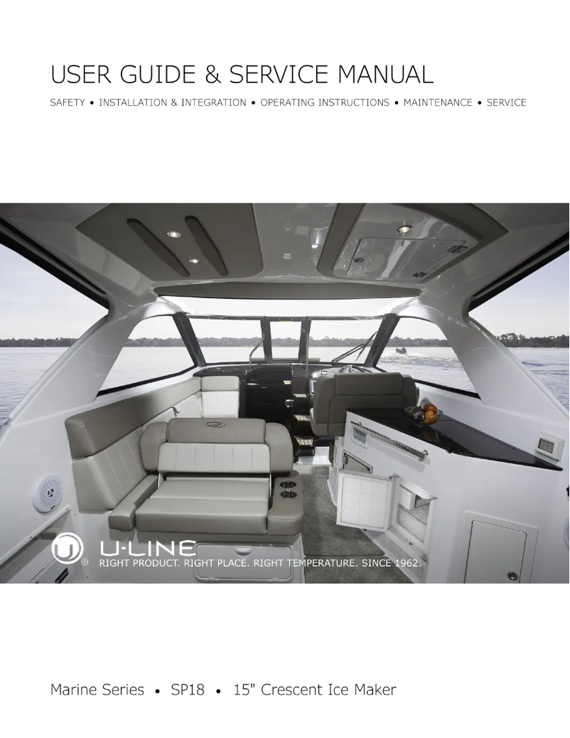 Page n°1 - Manuel utilisateur U-Line SP18FCS