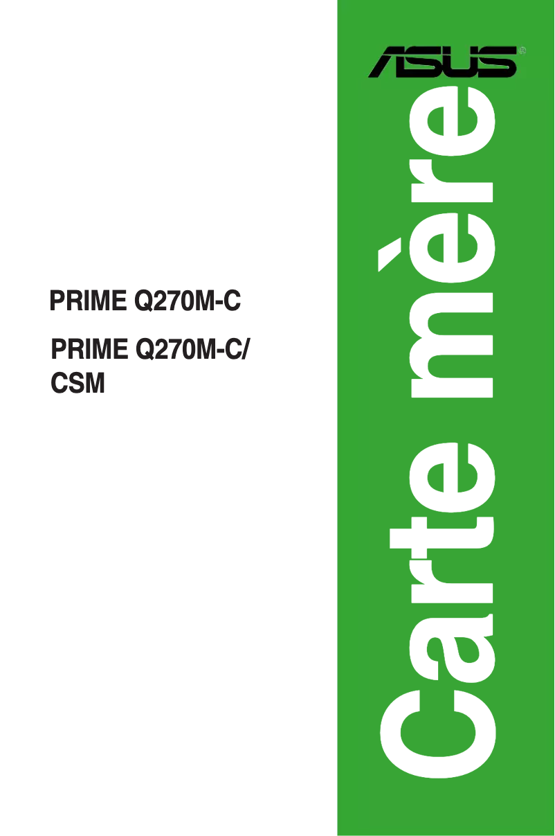 Page n°1 - Manuel utilisateur Asus Prime Q270M-C