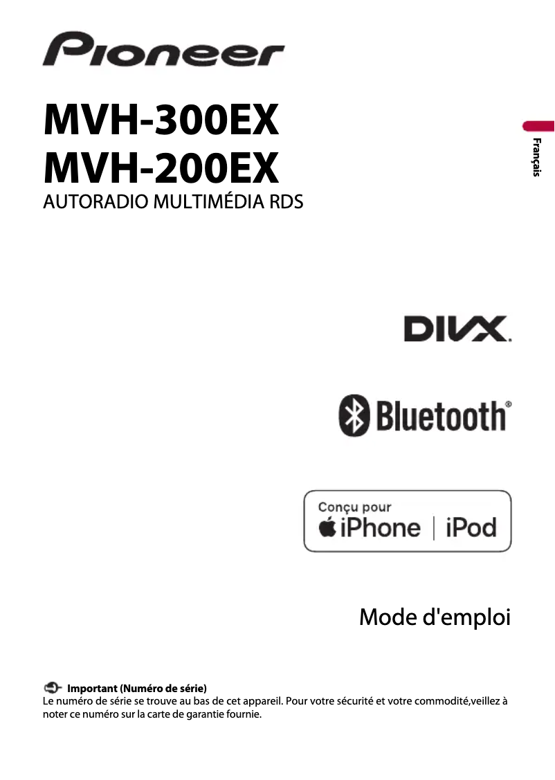 Image de la première page du manuel de l'appareil MVH-200EX