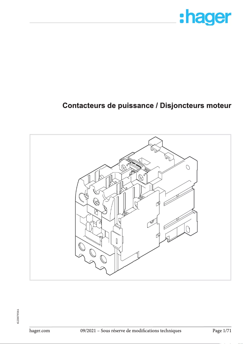 Page n°1 - Brochure Hager MZ527N