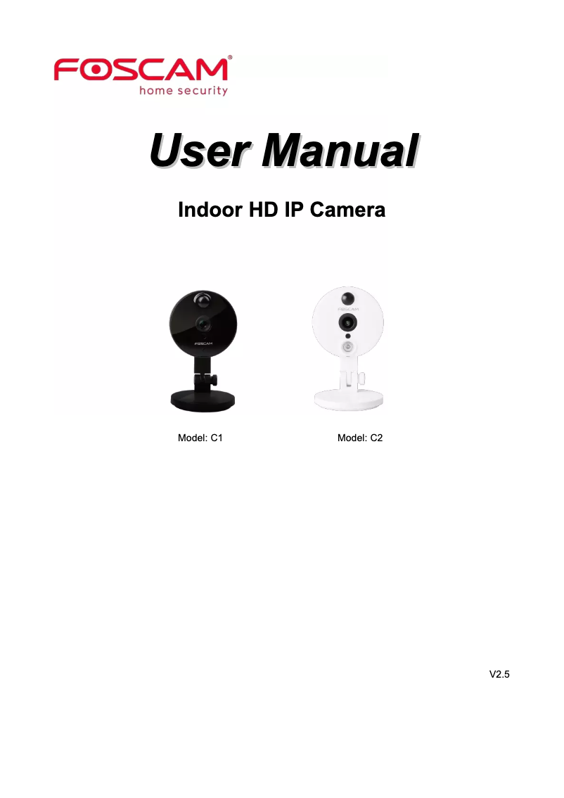 Page n°1 - Manuel utilisateur Foscam C2