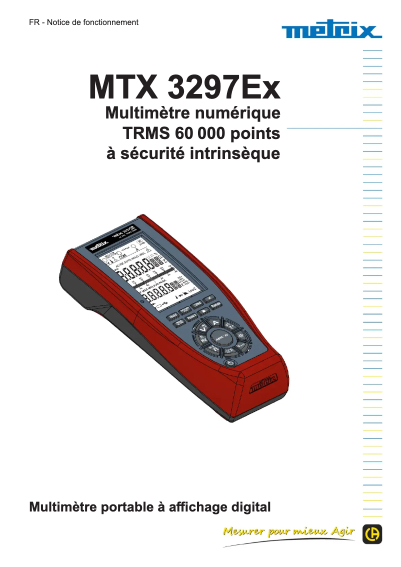 Page n°1 - Manuel utilisateur Metrix MTX 3297