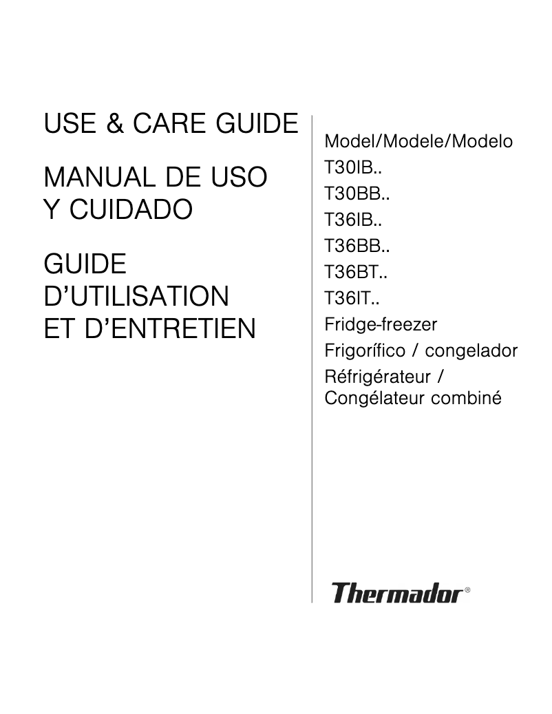 Page n°1 - Manuel utilisateur Thermador T30IB800SP