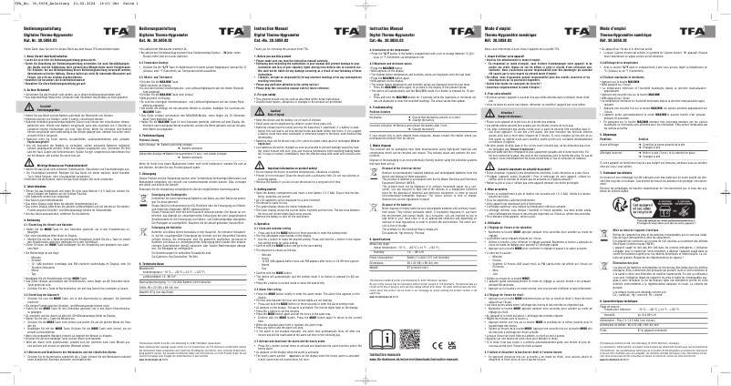 Image de la première page du manuel de l'appareil 30.5058.02