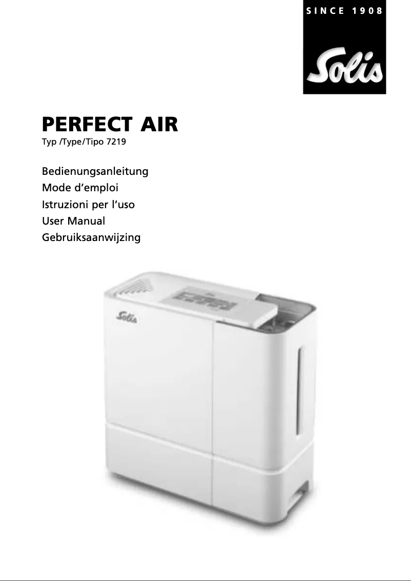 Page 1 de la notice Manuel utilisateur Solis Perfect Air 7219