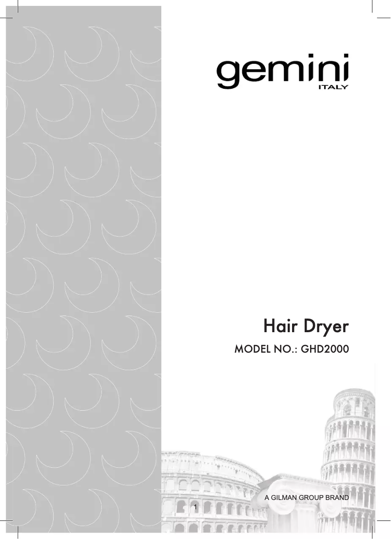 Image de la première page du manuel de l'appareil GHD2000