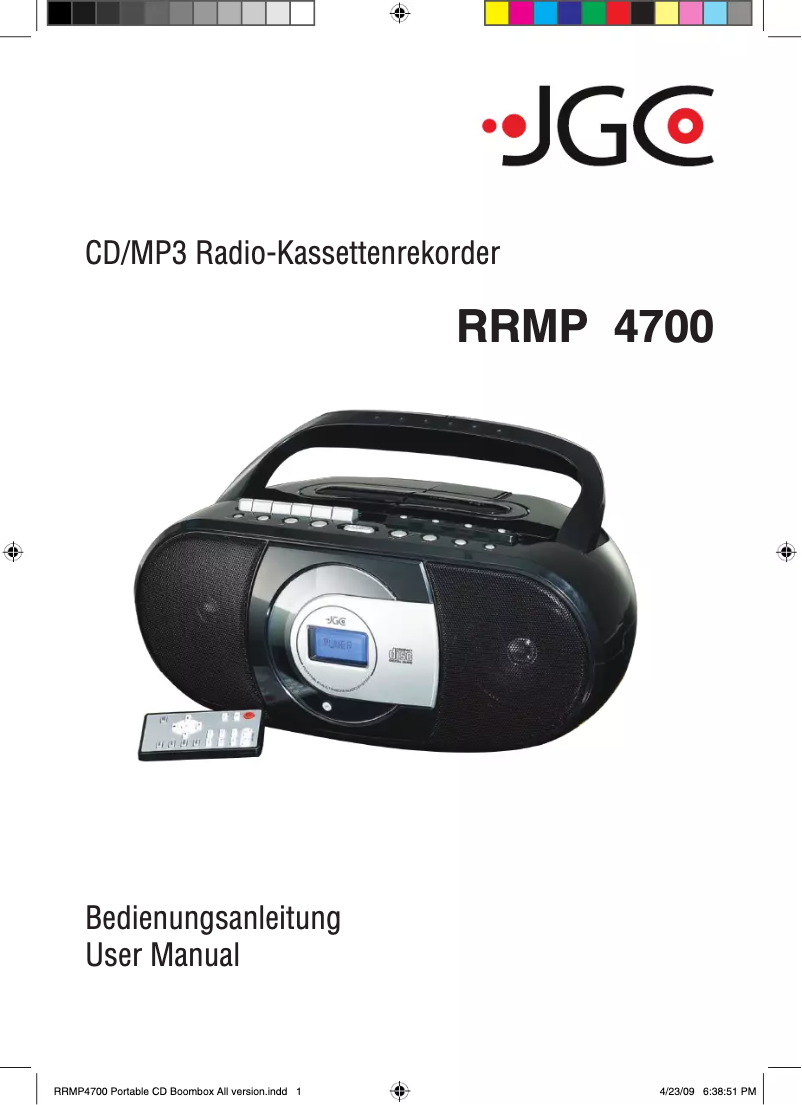 Página 1 del manual Manual de usuario JGC RRMP 4700