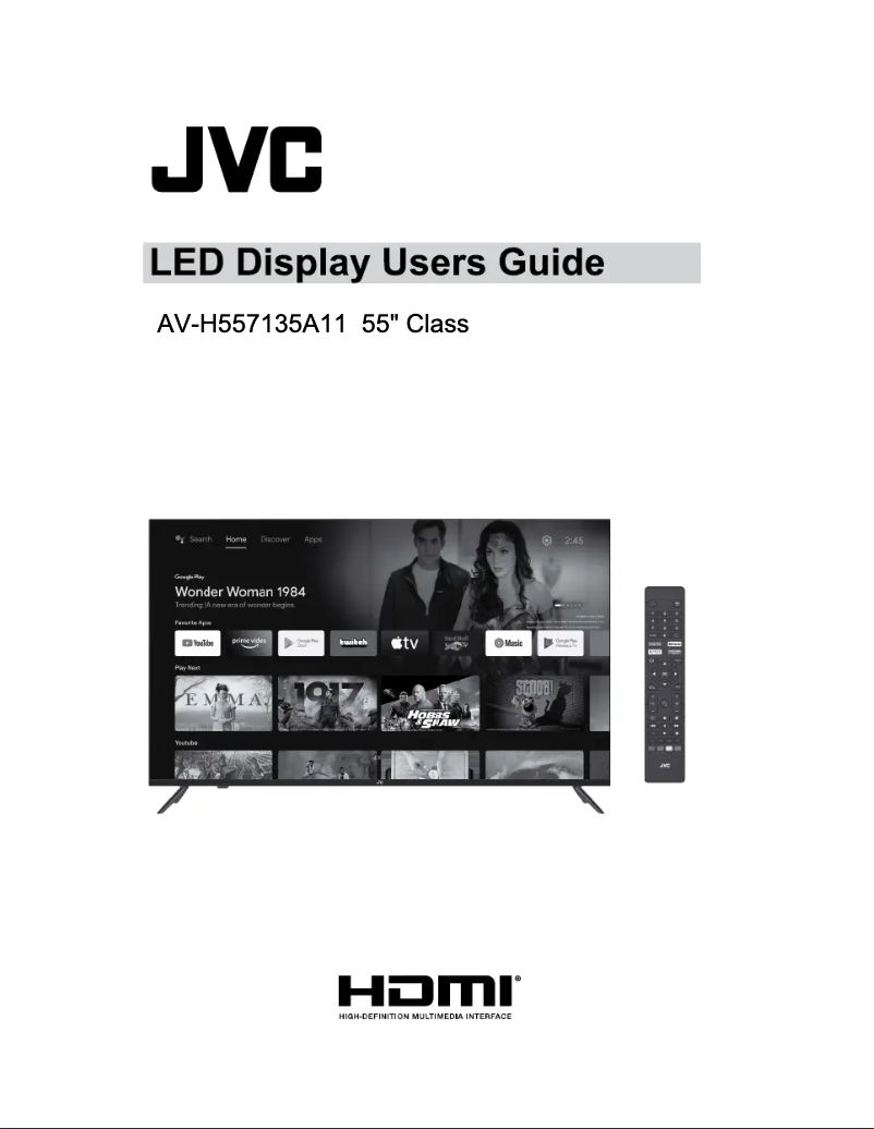 Image de la première page du manuel de l'appareil AV-H557135A11