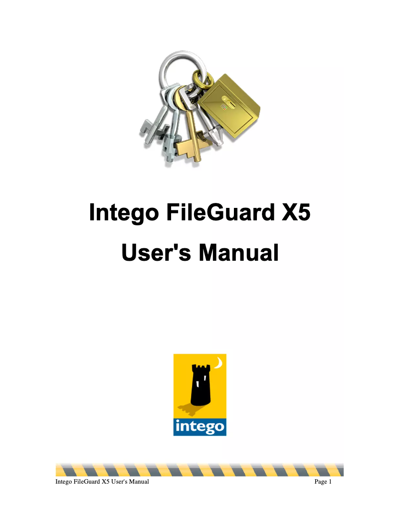 Page n°1 - Manuel utilisateur Intego FileGuard X5