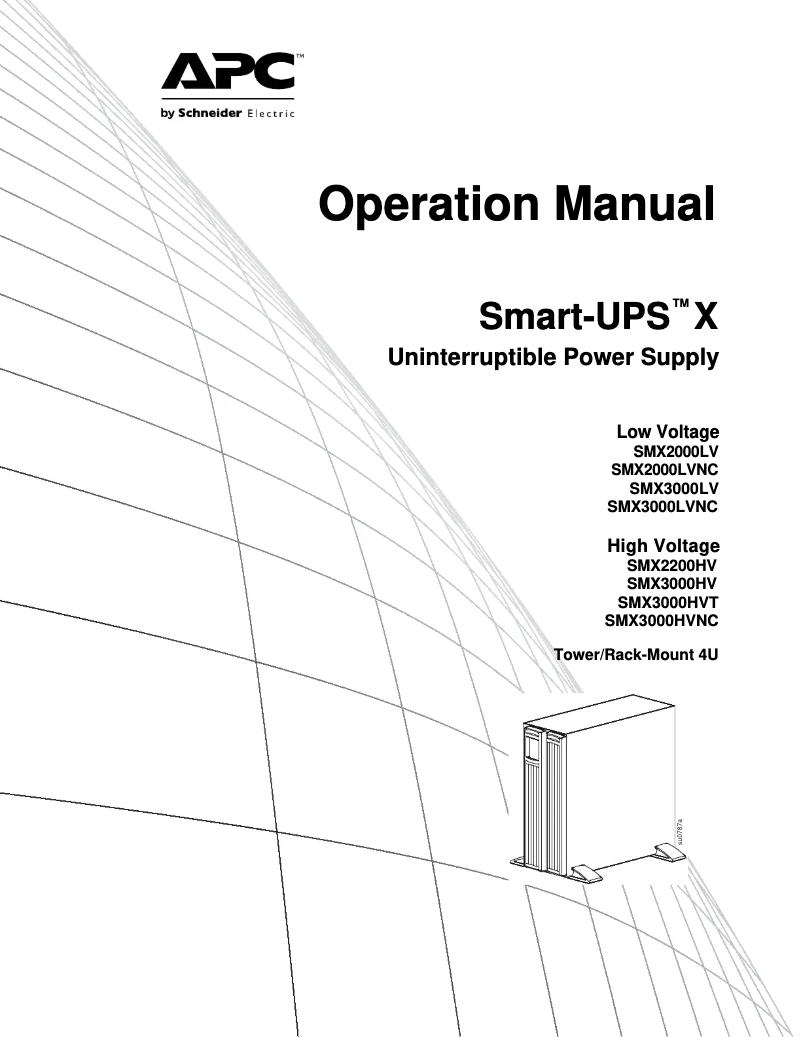 Page n°1 - Manuel utilisateur APC Smart-UPS X 3000VA