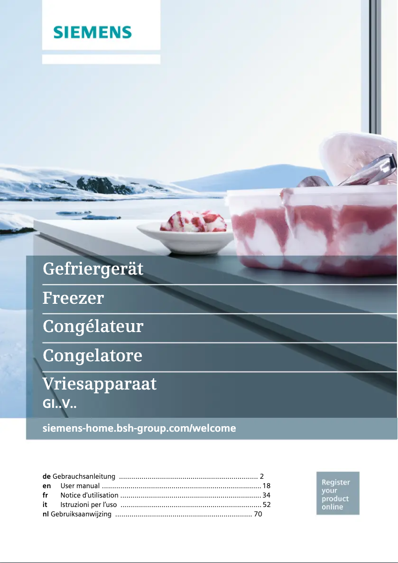 Page 1 de la notice Manuel utilisateur Siemens GI21VAD40