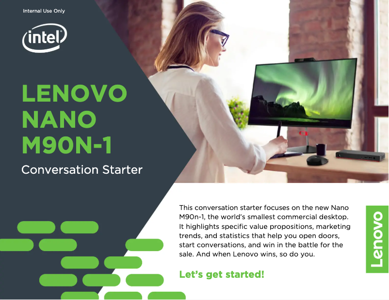 Page 1 de la notice Brochure Lenovo ThinkCentre M90n-1