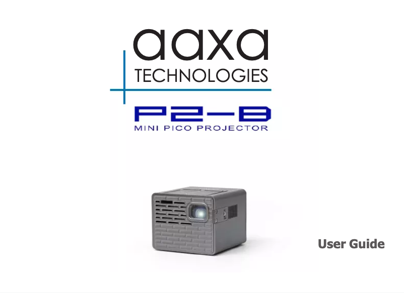 Page 1 de la notice Manuel utilisateur AAXA Technologies P2-B