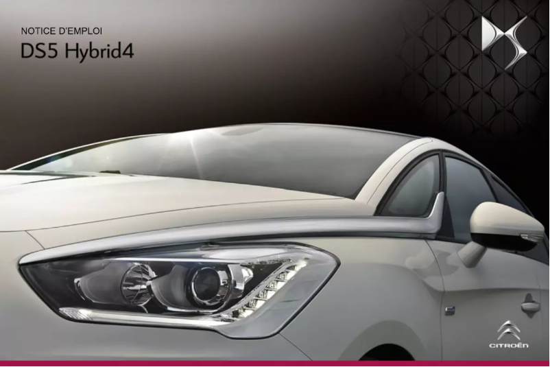 Image de la première page du manuel de l'appareil DS5 Hybrid4 (2013)