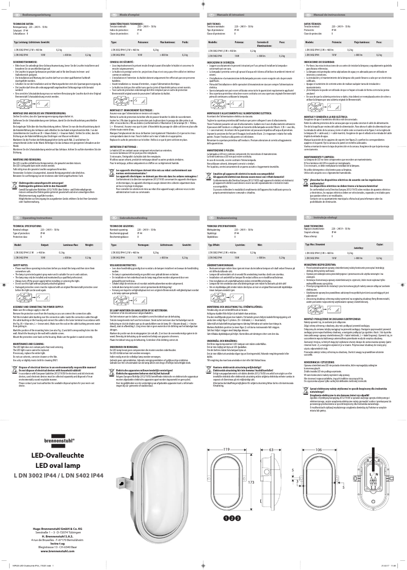 Page 1 de la notice Manuel utilisateur Brennenstuhl L DN 5402